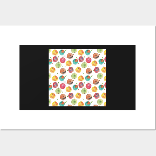 watercolour abstract apples Posters and Art